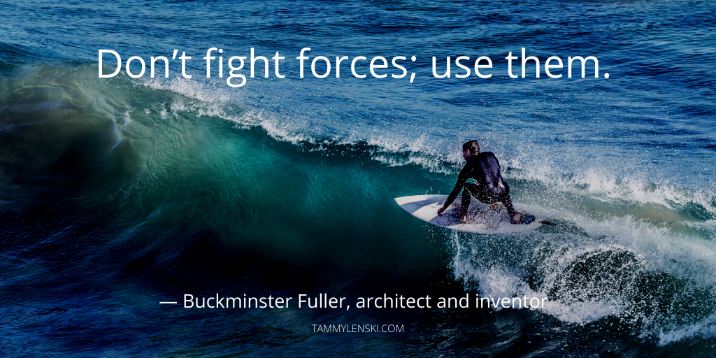 How to stop ruminating at night: "Don't fight forces; use them." - Buckminster Fuller, architect and inventor