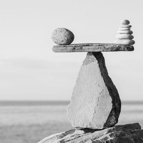 Stacked balanced stones
