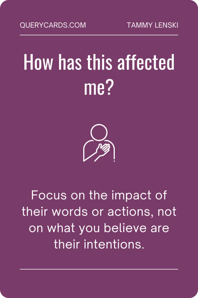 How to use the cards Explore a disagreement using the question prompts. Focus on the ones that make you pause. Cards with an ℹ️ symbol at the bottom link to more information.