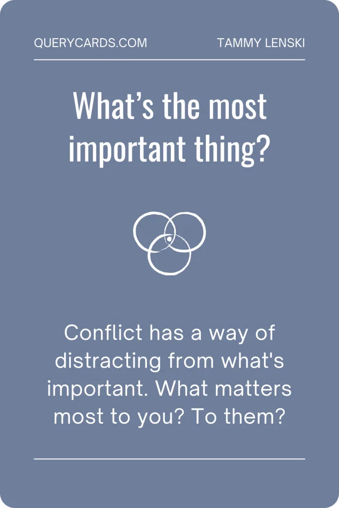 How to use the cards Explore a disagreement using the question prompts. Focus on the ones that make you pause. Cards with an ℹ️ symbol at the bottom link to more information.