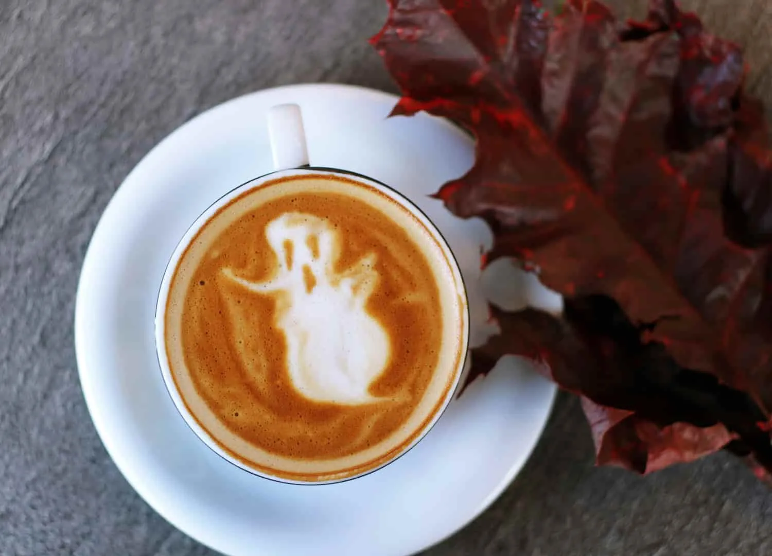 Ghost image in a cup of coffee